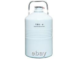 6 liter Liquid Nitrogen Container Tank yds-6 Cryogenic LN2 Dewar Vessel Flask 6L