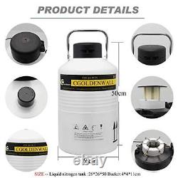 6L Cryogenic Container Liquid Nitrogen LN2 Tank Dewar Liquid nitrogen dewar A