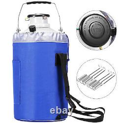 6L Liquid Nitrogen Tank Cryogenic Container Dewar Nitrogen Canister+6pcs Pails