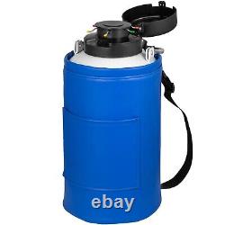 6L Liquid Nitrogen Tank Cryogenic Container LN2 Dewar + 6 Pcs Pails + Lock Cover