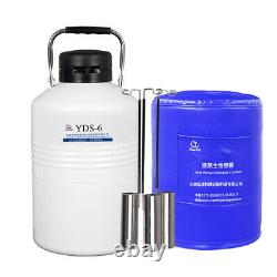 6L Small portable liquid nitrogen dewar cryocan semen container 6liters