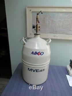 ABCO MVE Lab 20 Liquid Nitrogen Dewar container Withdrawal device exclnt. LAB20