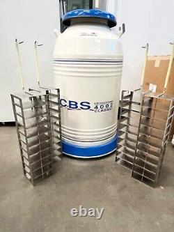 CBS 4002 Classic Cryo Liquid Nitrogen Storage Dewar Tank 4 RACKS