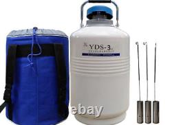 CE YDS-3 3L Cryogenic Liquid Nitrogen Container LN2 Tank Dewar with Straps s