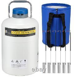 CGOLDENWALL 10L Cryogenic Container Liquid Nitrogen LN2 Tank Dewar Liquid Nitrog