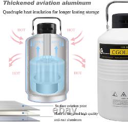 CGOLDENWALL 6L Cryogenic Container Liquid Nitrogen LN2 Tank Dewar Liquid dewar 6