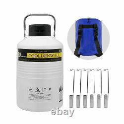 CGOLDENWALL 6L Cryogenic Container Liquid Nitrogen LN2 Tank Dewar Liquid nitr