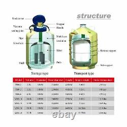 CGOLDENWALL 6L Cryogenic Container Liquid Nitrogen LN2 Tank Dewar Liquid nitr