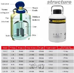 CGOLDENWALL 6L Cryogenic Container Liquid Nitrogen LN2 Tank Dewar Liquid nitroge