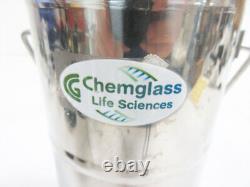CHEMGLASS CG-1599-B-02 FLASK DEWAR 1000 mL STAINLESS STEEL LIQUID NITROGEN LN2