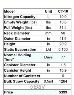 CT-10A Liquid Nitrogen Container Dewar