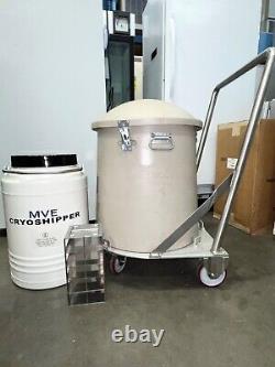 Chart MVE Cryoshipper Liquid Nitrogen Storage Dewar Tank Rack CART