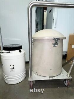 Chart MVE Cryoshipper Liquid Nitrogen Storage Dewar Tank Rack CART