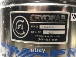 Cryofab CF 9518 Cryogenic Dewar Flasks Liquid Nitrogen, Liquid Oxygen Stainless