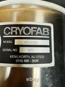 Cryofab CLPB50-2181-GL UN1977 Liquid Nitrogen Dispensing Dewar 50 Liters