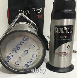 Cryopro gun / spray + probes + Dilvac Dewar + Bag. Cryotherapy / liquid nitrogen
