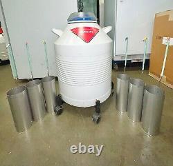 Cryosafe Liquid Nitrogen Storage Dewar Tank & 6 Cylinder RACKS