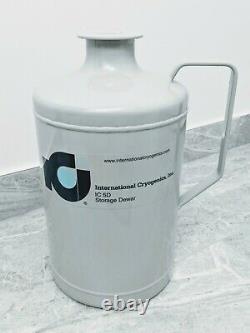 International Cryogenics LN Liquid Nitrogen Dewar Tank IC-5D 5 Liter Capacity
