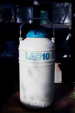 LAB 10 Aluminum Cryogenic Dewar (10-Liter) Liquid Nitrogen Storage