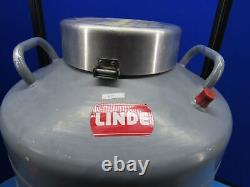 Linde Super 30 Liquid Nitrogen Dewar with 10 canisters cryogenic tank vessel