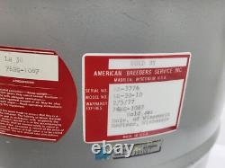 Linde Union Carbide LR-30-10 30L Cryogenic Dewar with 5 Holding Cells & Dolly
