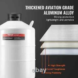 Liquid Nitrogen Tank 20 L Aluminum Alloy LN2 Container Dewar 6-Canisters