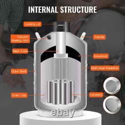 Liquid Nitrogen Tank 20 L Aluminum Alloy LN2 Container Dewar 6-Canisters