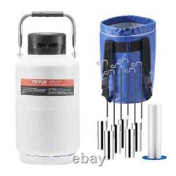 Liquid Nitrogen Tank 3 L Aluminum Alloy LN2 Container Dewar 6 Canisters Carry B