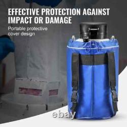 Liquid Nitrogen Tank 3 L Aluminum Alloy LN2 Container Dewar 6 Canisters Carry Ba