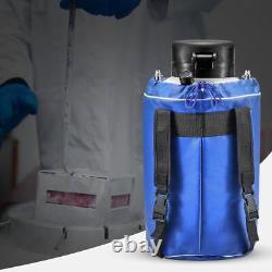 Liquid Nitrogen Tank 3L Aluminum Alloy LN2 Container Dewar 6Canisters Carry Bag