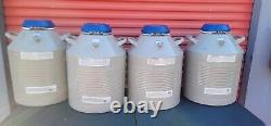 Lot Of 4 Taylor Wharton 35VHC Liquid Nitrogen Dewar Cryo Tank With Canisters