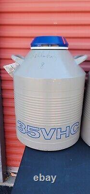 Lot Of 4 Taylor Wharton 35VHC Liquid Nitrogen Dewar Cryo Tank With Canisters