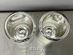 Lot of 2 Chemglass CG-1594-01 Dewar Flask Wide Mouth Metal Housing 350mL Cap