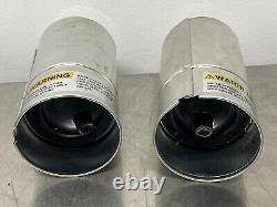 Lot of 2 Chemglass CG-1594-01 Dewar Flask Wide Mouth Metal Housing 350mL Cap