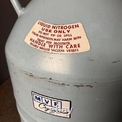 MVE Cryogenics Lab-20 Liquid Nitrogen Tank Dewar Vintage Blue Empty