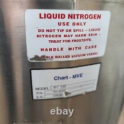 MVE Cryogenics Liquid Nitrogen Dewar Model XLC 230 Double Walled Vacuum Vessel