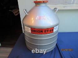 MVE Dewar Cryogenics Orion ET-44 Liquid Nitrogen Tank 10 canisters /sample holdr