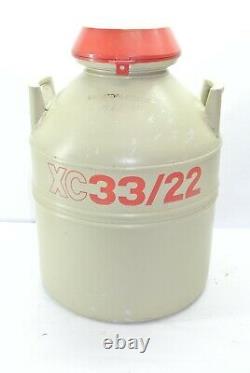 MVE XC 33/22 Liquid Nitrogen Tank Cryogenic Dewar Container, Large Cap
