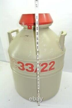 MVE XC 33/22 Liquid Nitrogen Tank Cryogenic Dewar Container, Large Cap
