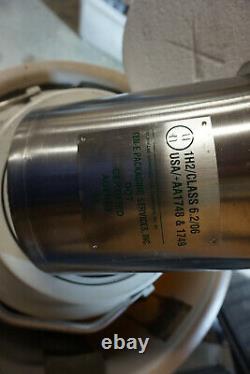 MVE cryoshipper LIQUID NITROGEN DEWAR CRYOGENICS 1H2/ class 6.2/06 shipper cryo