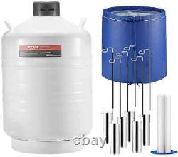 Medical Grade 30L Nitro Tank Cryogenic Container LN2 Dewar+6Pcs Pails+Lock Cover