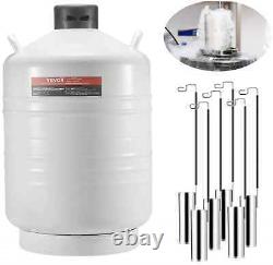 Medical Grade 30L Nitro Tank Cryogenic Container LN2 Dewar+6Pcs Pails+Lock Cover