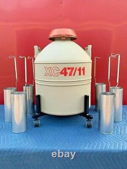 Mve XC 47/11 Cryogenic Storage Liquid Nitrogen Dewar Container 6 Canisters USA