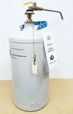 NEW- International Cryogenics IC 10D Liquid Nitrogen 10L Storage Dewar with Spouts