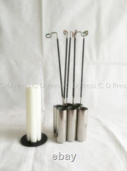 New 3L Liquid Nitrogen Tank Cryogenic Container LN2 Dewar+6Pcs Pails+Lock Cover