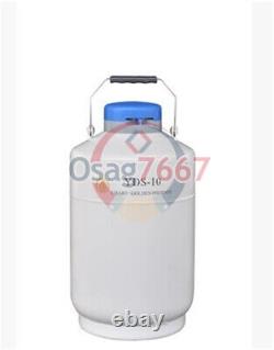 One New YDS-10 10L Cryogenic Liquid Nitrogen Container Tank Dewar with Straps