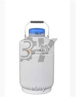 One YDS-10 10L Cryogenic Liquid Nitrogen Container LN2 Tank Dewar with Straps