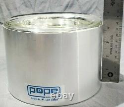 POPE 8335 850mL Liquid Nitrogen Glass Aluminum Dewar Low Profile