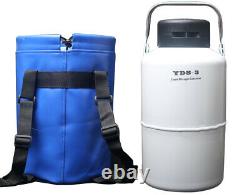 Portable liquid nitrogen tanks 3L cryogenic container dewar vessel with straps