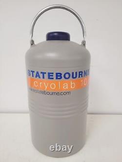 StateBourne CryoLab 10 Liquid Nitrogen Cryogenic Storage Dewar